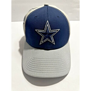 Dallas Cowboys New Era 39THIRTY Flex Fit Hat Small/Medium Navy Gray NFL Cap